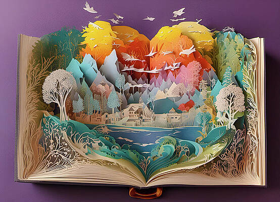 Digital Art - Seaside Summer Resort Memory Book by Deb Beausoleil