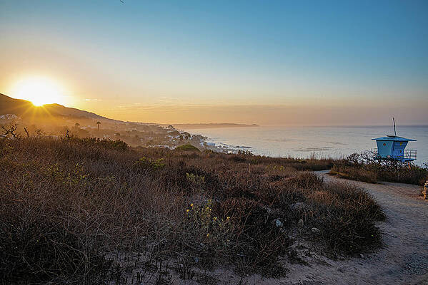 Summer Wall Art featuring the photograph Summer Sunrise Over The Mountains In Malibu by Matthew DeGrushe