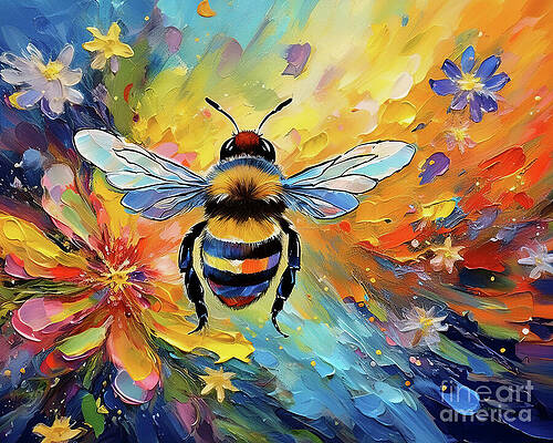 Nature Wall Art featuring the ai art Summer Work by Macro Abundance