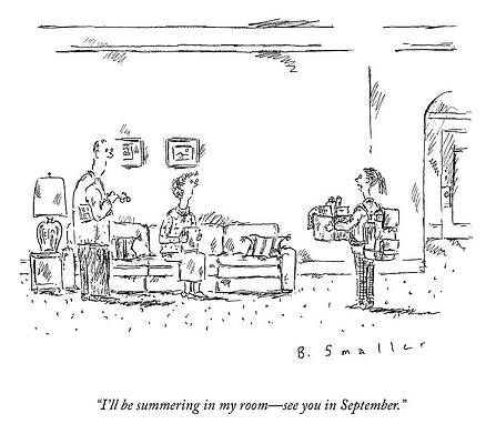 Summer Drawing - Summering In My Room by Barbara Smaller