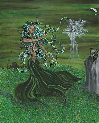 Wall Art featuring the painting Summoning The Banshee by Megan Thompson