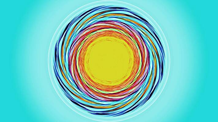 Vibrant Digital Art - Sun Center Halo by David Manlove