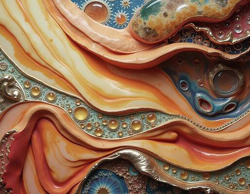 Organic Wall Art featuring the digital art Sun Hatchery by Eris And AI