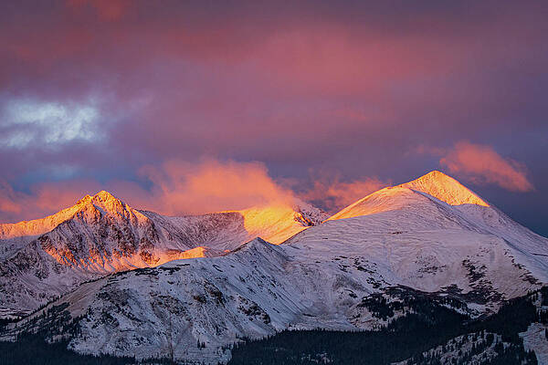 Cloud Photograph - Sun Kissed Peaks by Jeff Phillippi