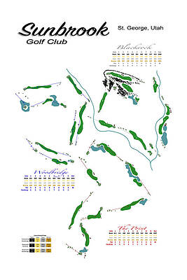 Golf Wall Art featuring the digital art Sunbrook Golf Club by Flop Shot Studio