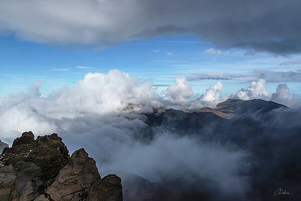 Wall Art featuring the photograph Sundown Coming To Haleakla by Charlie Osborn
