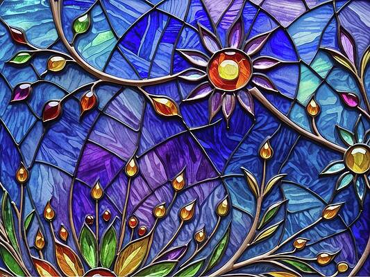 Vibrant Digital Art - Sundrops by Eris And AI