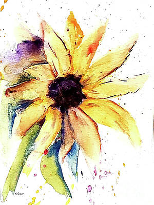Wall Art featuring the painting Sunflower Sunshine by Eileen Kelly