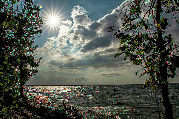Michigan Photograph - Sunlit Lake Superior by Vi Ray