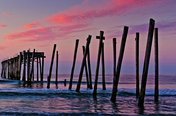 Sunrise Wall Art featuring the photograph Sunrise 59th Street Pier by Louis Dallara