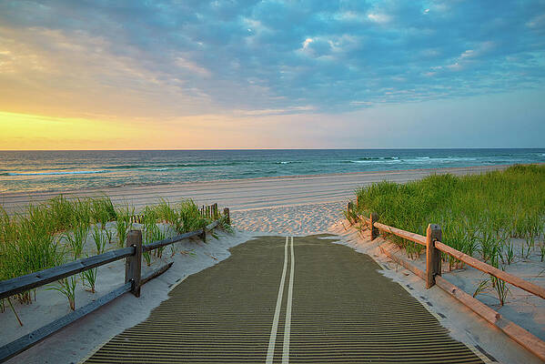 Sunrise Beach Path on the Jersey Shore by Matthew DeGrushe