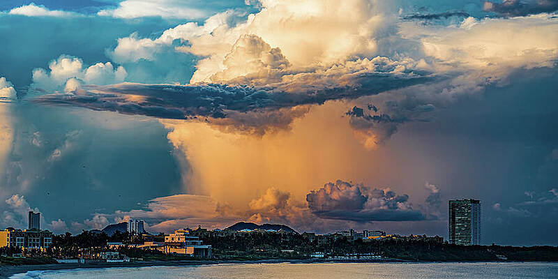 Sunrise Wall Art featuring the photograph Sunrise Clouds Mazatlan Mexico by Tommy Farnsworth