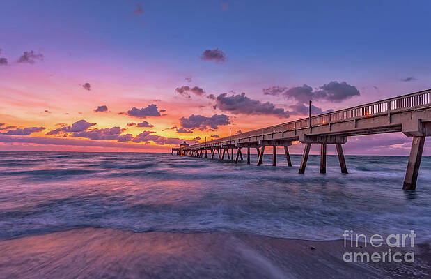 Florida Photograph - Sunrise Deerfield Colors by Chris Spencer