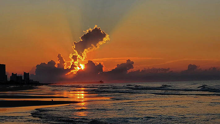 South Carolina Wall Art featuring the photograph Sunrise Explosion by Brian Hare