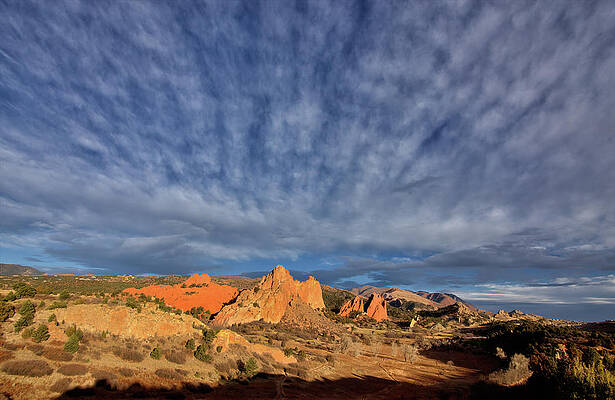 Sunrise Wall Art featuring the photograph Sunrise, Garden Of The Gods by Bob Falcone