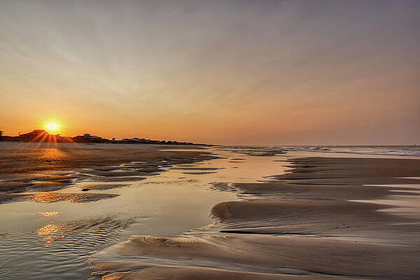 Reflection Wall Art featuring the photograph Sunrise On A North Carolina Low Tide by Donna Twiford