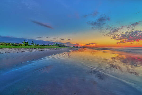 Reflection Photograph - Sunrise On Footbridge Beach by Penny Polakoff