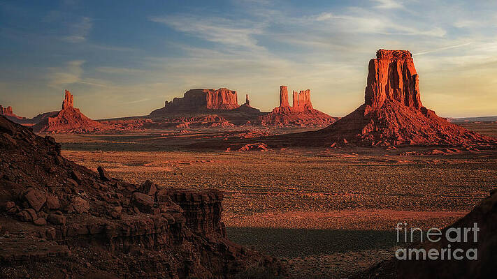 Monument Valley at Sunset Wall Art