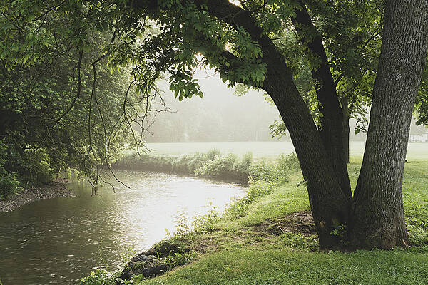 Sunrise Wall Art featuring the photograph Sunrise On The River Bend by Jason Fink