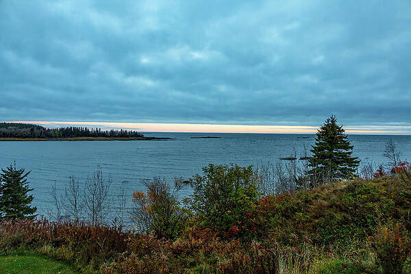 Serene Coastal Landscape in Dusk Photograph
