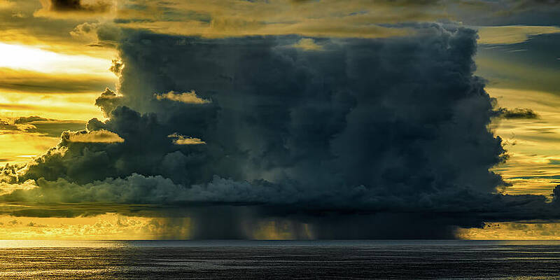 Sunrise Wall Art featuring the photograph Sunrise Rain Cloud Mazatlan Mexico by Tommy Farnsworth