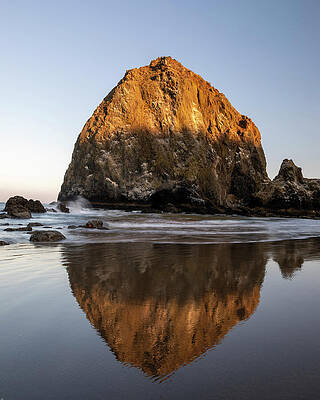 Sunset Reflection on Coastal Rock Wall Art