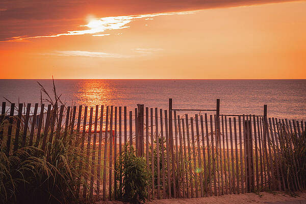 Sunrise Wall Art featuring the photograph Sunrise Scene From Dewey Beach by Jason Fink