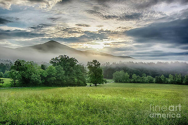 Sunrise with Pasture Road and Mtn by Jimmy Pappas