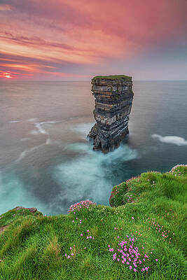 Sunset Photograph - Sunset At Downpatrick Head, Co Mayo - Portrait Version by Adrian Hendroff