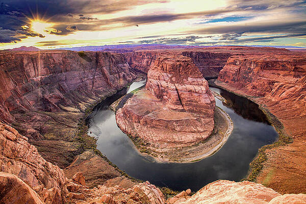 Sunset at Horseshoe Bend Wall Art