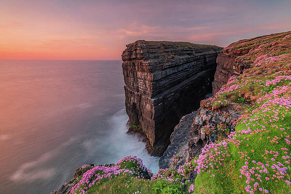 Sunset Photograph - Sunset At Lovers Leap, Loop Head, Co Clare by Adrian Hendroff