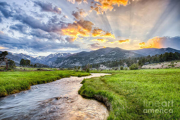 Sunset at Moraine Meadows Wall Art