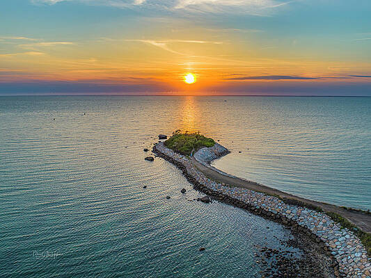 Wall Art featuring the photograph Sunset At The Knob by Veterans Aerial Media LLC