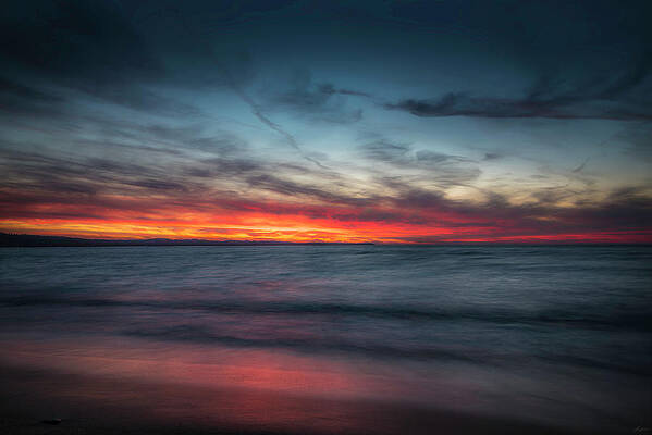 Michigan Wall Art featuring the photograph Sunset Brushstrokes by Owen Weber