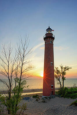 Sunset by the Lighthouse Wall Art