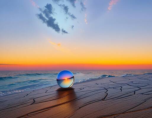 Reflection Digital Art - Sunset Crystal by Eris And AI
