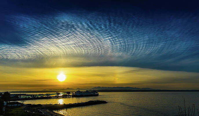 Nature Wall Art featuring the photograph Sunset Edmonds Washington Puget Sound by Tommy Farnsworth