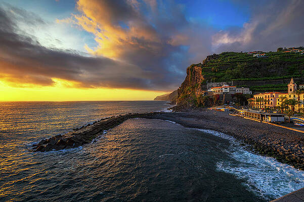 Summer Wall Art featuring the photograph Sunset From The Pier Of Ponta Do Sol In Madeira Island, Portugal by Miroslav Liska