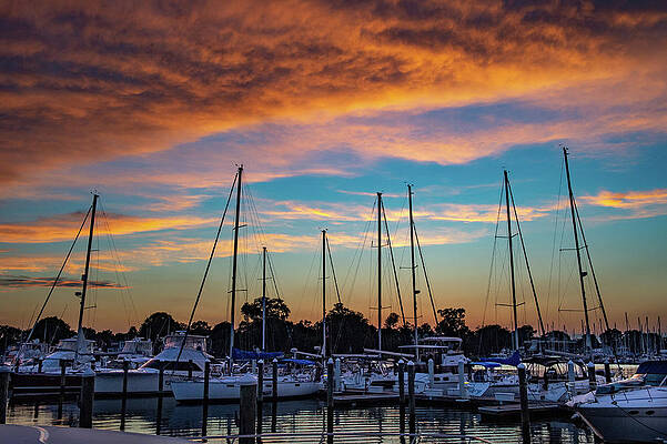 Sunset Photograph - Sunset In Hampton, Virginia by Bonnie Colgan