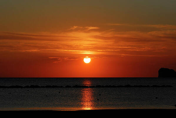 Landscape Wall Art featuring the photograph Sunset In The Sea by Severija Kirilovaite