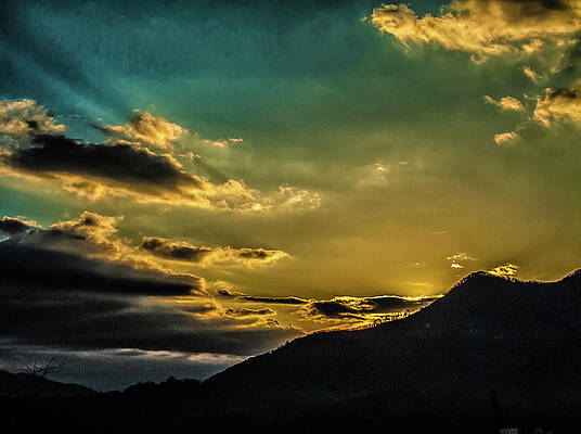 Sunrise Wall Art featuring the photograph Sunset In The Smokey Mountains by Louis Dallara