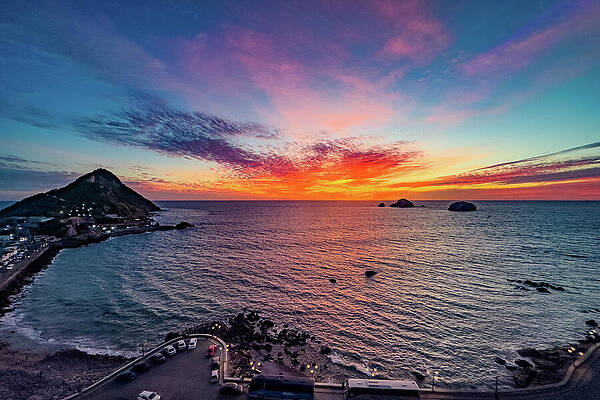 Sunset Wall Art featuring the photograph Sunset Mazatlan Mexico by Tommy Farnsworth
