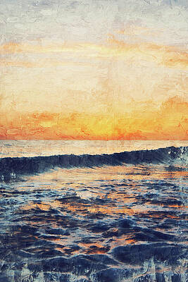 Summer Painting - Sunset, My Favorite Color by AM FineArtPrints