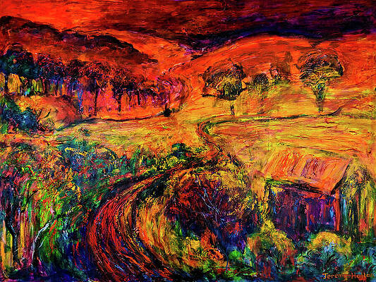 Red Painting - Sunset Of Fire by Jeremy Holton