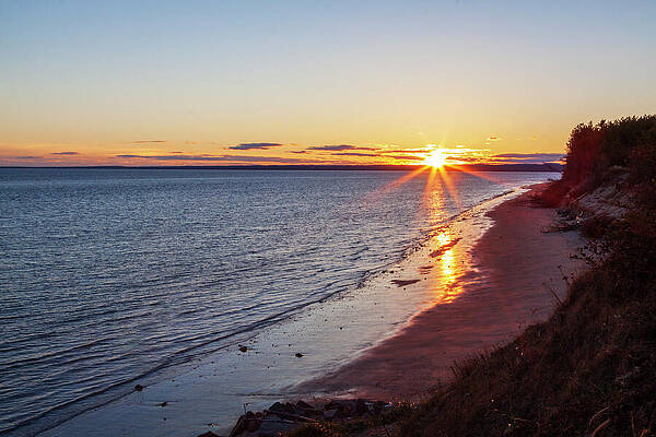 Fall Photograph - Sunset On Baie-Comeau, Quebec, Canada by Tatiana Travelways