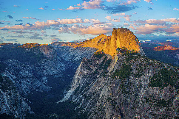Sunset Over Half Dome Wall Art