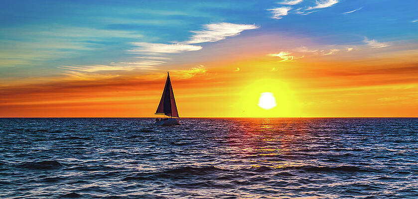 California Wall Art featuring the photograph Sunset On Monterey Bay California. by Tommy Farnsworth