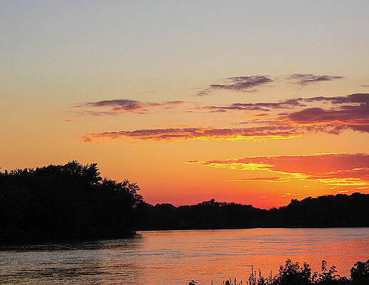 Photograph - Sunset On River by Robert Allen Hill