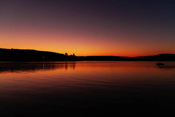 Tranquil Wall Art featuring the photograph Sunset On The Lake by NorthEast Creativity