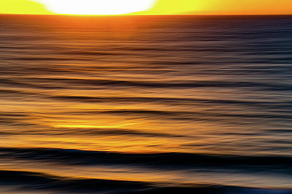 Golden Sunset Over the Ocean Wall Art
